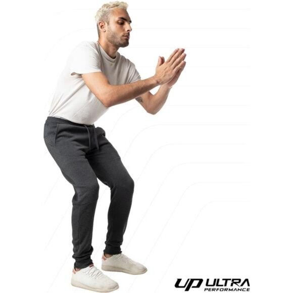 3 Pack Fleece Active Tech Joggers for Men, Mens Sweatpants with Zipper Pockets - Picture 3 of 8